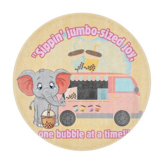 ジャンボサイズの喜びを飲み込み、一度に1つのバブル カッティングボード (正面)