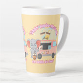 ジャンボサイズの喜びを飲み込み、一度に1つのバブル カフェラテマグ (右アングル)