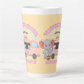 ジャンボサイズの喜びを飲み込み、一度に1つのバブル カフェラテマグ (正面)