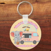 ジャンボサイズの喜びを飲み込み、一度に1つのバブル キーホルダー (正面)