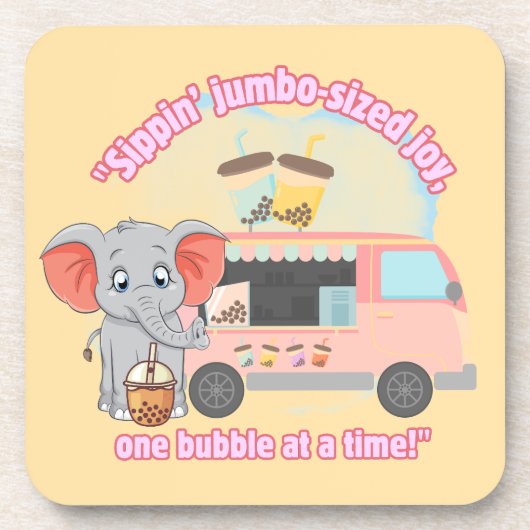 ジャンボサイズの喜びを飲み込み、一度に1つのバブル コースター (正面)