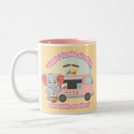 ジャンボサイズの喜びを飲み込み、一度に1つのバブル ツートーンマグカップ