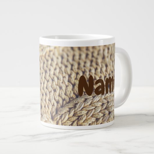 ジャンボサイズマグと「コージーウォーム」ことわざ ジャンボコーヒーマグカップ (正面右)