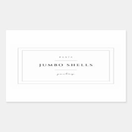 ジャンボシェルパスタラベルシール 長方形シール