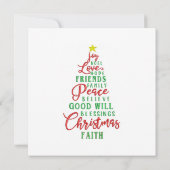 ジャンボジェットフラットカードにサンタが乗る (裏面)