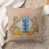 ジャンボジャンボアフリカキッズゾーンアートプリント クッション (ブランケット)