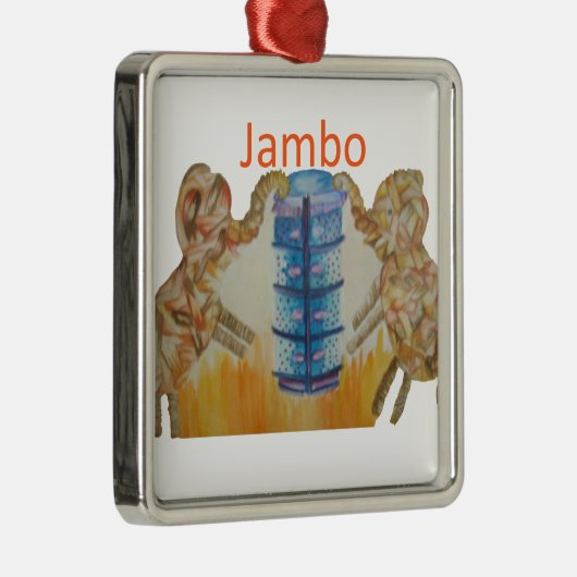 ジャンボジャンボアフリカキッズゾーンアートプリント メタルオーナメント (右)