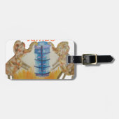 ジャンボジャンボアフリカキッズゾーンアートプリント ラゲッジタグ (正面横)