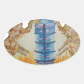 ジャンボジャンボアフリカキッズゾーンアートプリント 楕円形シール (正面)