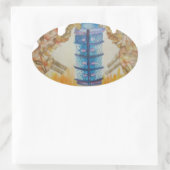 ジャンボジャンボアフリカキッズゾーンアートプリント 楕円形シール (バッグ)