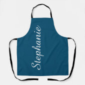 ジャンボスクリプト名、青、または色の選択 エプロン (正面)