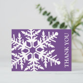 ジャンボスノーフレークサンキューカード(ダークパープル/ホワイト) 招待状 (スタンド正面)