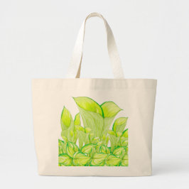 ジャンボトートの「調和を緑で表示」 ラージトートバッグ