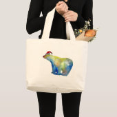 ジャンボトートカラフルサンタベア ラージトートバッグ (正面(商品))