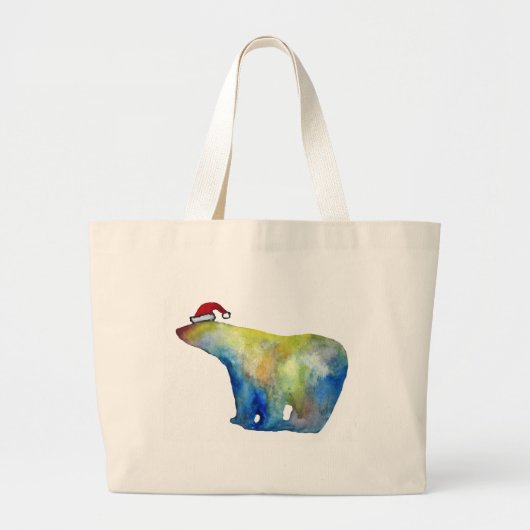 ジャンボトートカラフルサンタベア ラージトートバッグ (正面)