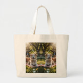 ジャンボトートデザインあなたのbを運ぶために独自のトートバッグ ラージトートバッグ (正面)