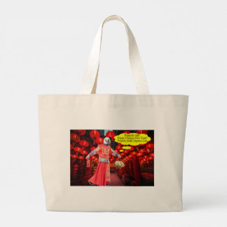ジャンボトート.新年中国のおめでとう。 ラージトートバッグ