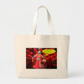 ジャンボトート.新年中国のおめでとう。 ラージトートバッグ (正面)