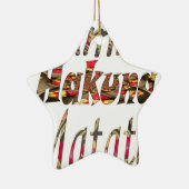 ジャンボハクナマタタアフリカヴィンテージアートプリント セラミックオーナメント (右)