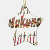 ジャンボハクナマタタアフリカヴィンテージアートプリント セラミックオーナメント (左)