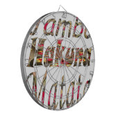 ジャンボハクナマタタアフリカヴィンテージアートプリント ダーツボード (正面左)