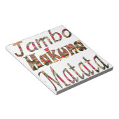 ジャンボハクナマタタアフリカヴィンテージアートプリント ノートパッド (アングル)