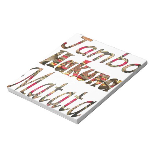 ジャンボハクナマタタアフリカヴィンテージアートプリント ノートパッド (回転)