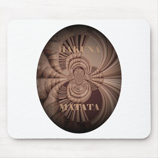 ジャンボハクナマタタケニヤジラフェサファリ織り マウスパッド (正面)