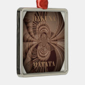 ジャンボハクナマタタケニヤジラフェサファリ織り メタルオーナメント (右)