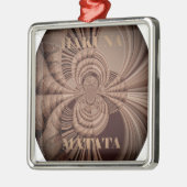 ジャンボハクナマタタケニヤジラフェサファリ織り メタルオーナメント (左)