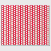 ジャンボハートパターンバレンタインデー ラッピングペーパー (フラット)