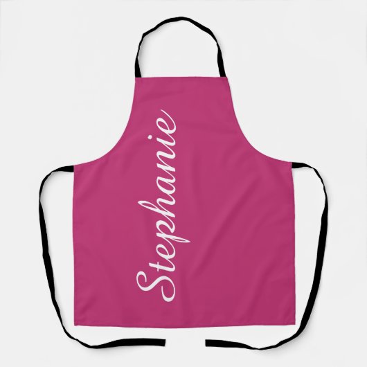 ジャンボパーソナライズされたスクリプト名の色の選択 エプロン (正面)