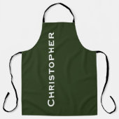 ジャンボパーソナライズされたー名はっきりしたの色の選択 エプロン (正面)