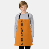 ジャンボパーソナライズされたー名はっきりしたの色の選択 エプロン (着用した状態)
