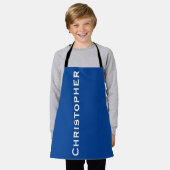 ジャンボパーソナライズされたー名はっきりしたの色の選択 エプロン (着用した状態)
