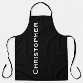 ジャンボパーソナライズされた名はっきりした色または黒を選択 エプロン (正面)