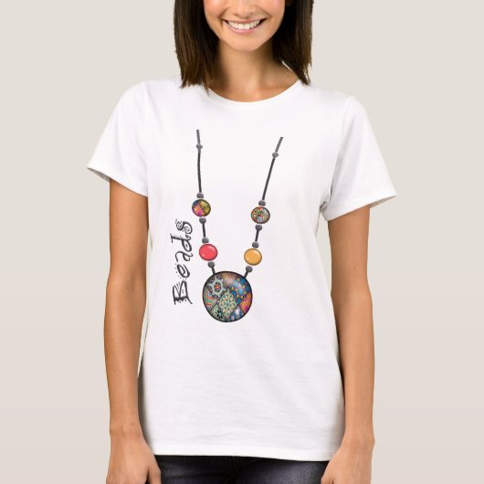 ジャンボビードのネックレス多彩な 2 Tシャツ (正面)