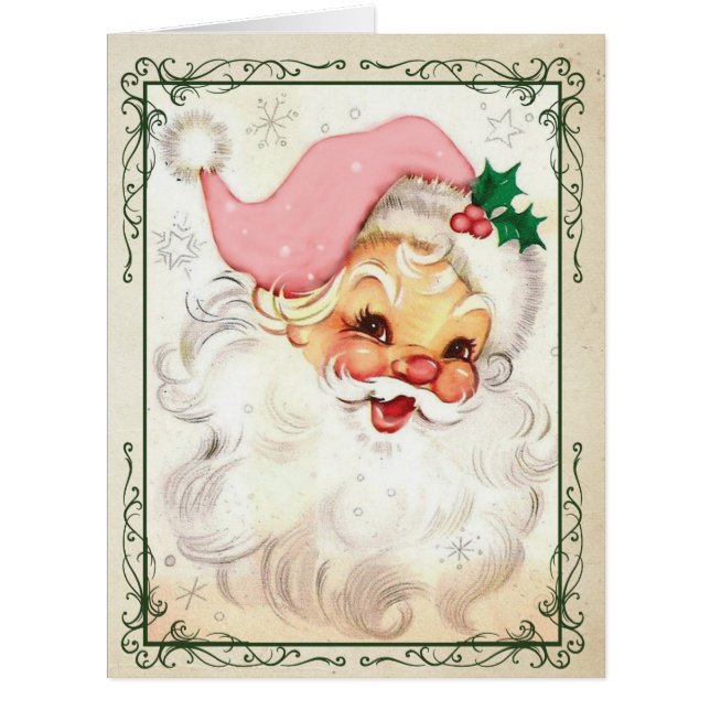 ジャンボピンククリングルクリスマスカード (正面)