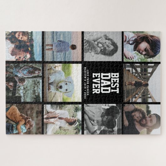 ジャンボフォトコラージュ父の日の最高のパパ ジグソーパズル (横)