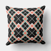 ジャンボプレイド(コーラルミント白黒)装飾用クッション クッション (裏面)