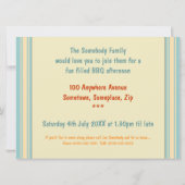 ジャンボホットドッグの大型招待状 招待状 (裏面)