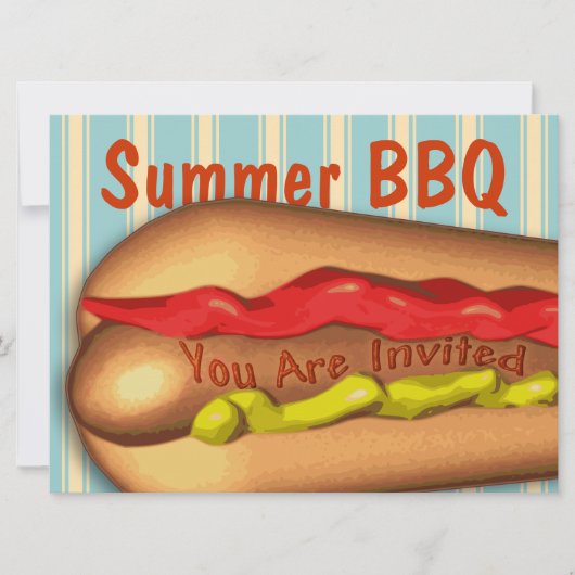 ジャンボホットドッグの大型招待状 招待状 (正面)