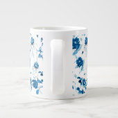 ジャンボマグブルーフローラマグカップ ジャンボコーヒーマグカップ (裏面)