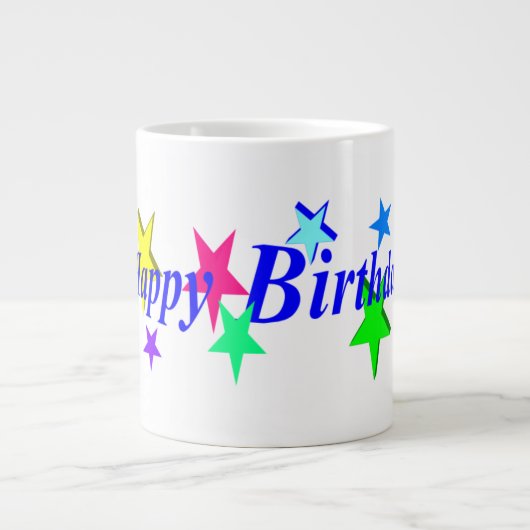 ジャンボマグ 誕生日おめでとう ジャンボコーヒーマグカップ (正面)