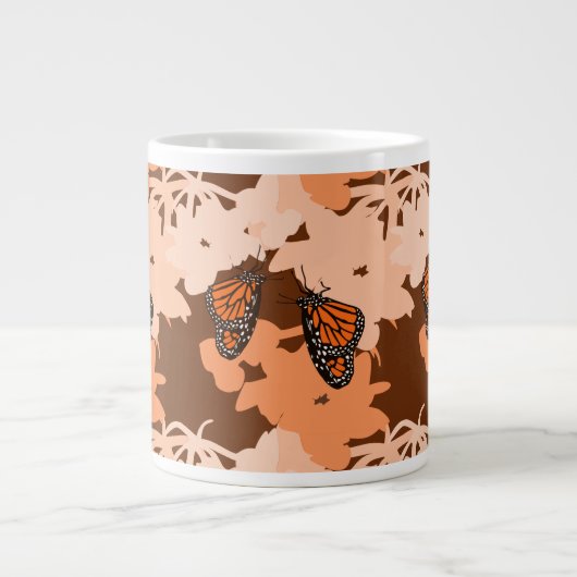 ジャンボマグ – 食べ物を与えズ(昆虫)オオカバマダラ、モナーク蝶 ジャンボコーヒーマグカップ (正面)