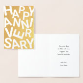 ジャンボルレター 記念日カード、楽しい記念日 箔カード (ディスプレー)