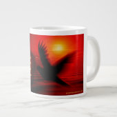 ジャンボロマンチック後を追マグとハート引用文 ジャンボコーヒーマグカップ (正面右)