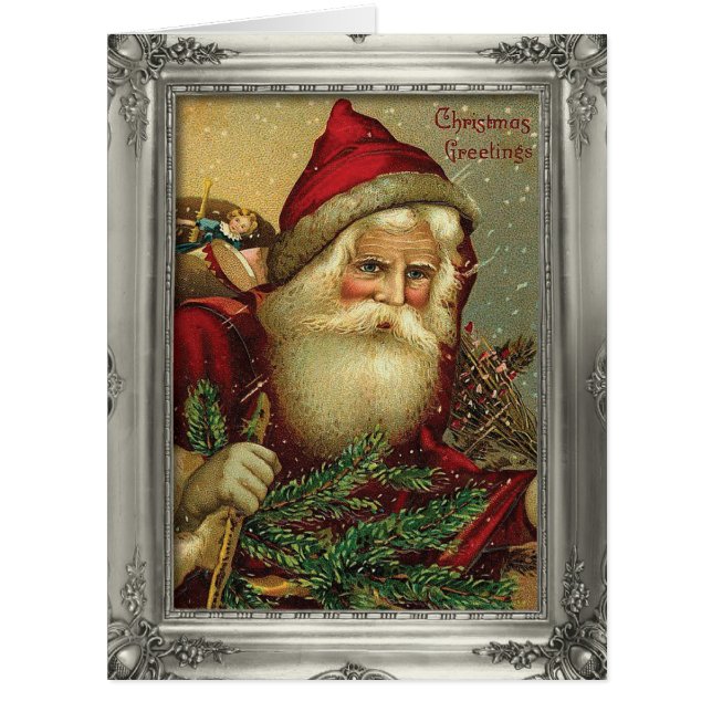 ジャンボ写真完全なサンタのクリスマスカード (正面)