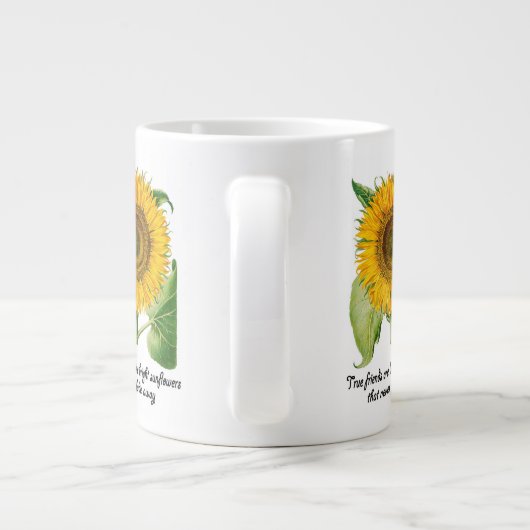 ジャンボ大杯マグフレンド友人友好ギフトフラワー ジャンボコーヒーマグカップ (裏面)