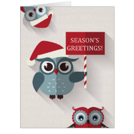 ジャンボ幸せなOwlidaysのクリスマスカード